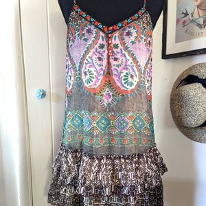 Band of Gypsies Boho Printed Dress, size large